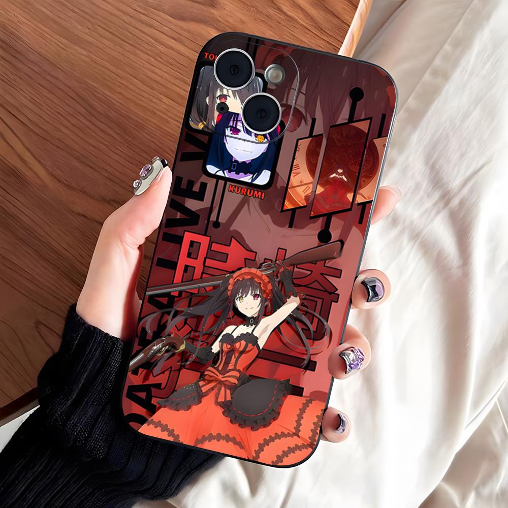 Аниме Date A Live Токисаки Куруми Милый чехол для телефона для iPhone 17 Pro Max 16 15 14 Pro Max 13 11 X Xs Xr 8 7 Plus Силиконовая крышка