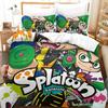 Игровой набор постельного белья Splatoon 3 Инклинг Кальмар Односпальный Двуспальный Полный Queen King Размерный Постельный Комплект Взрослый Детская Спальня Комплекты Пододеяльников