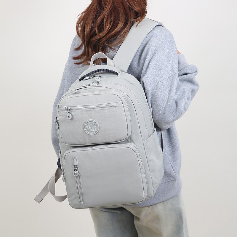 Large Capacity Backpack Multi-Layer Student Schoolbag Lightweight Nylon Backpack