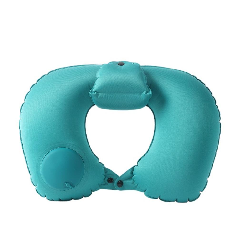 Soft Press To Inflate Pillow U-Shaped Neck Support Cushion Relaxation Neckrest Pad  Airplane