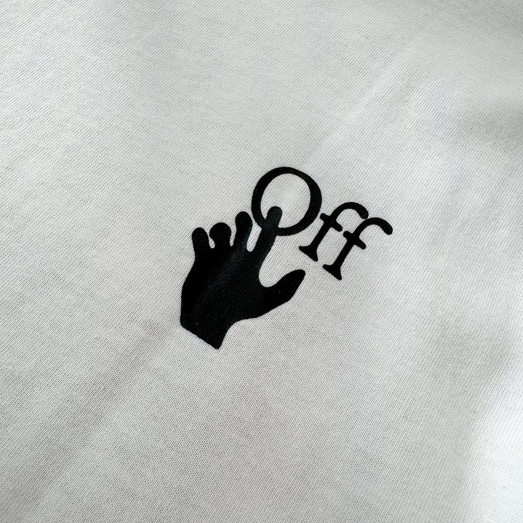 Off-White Летняя новинка 2025 года, черно-белая классическая футболка с короткими рукавами и принтом в виде всплеска стрелы для мужчин и женщин, парная футболка