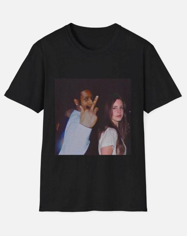 Asap Rocky Lana Del Rey, Винтажная футболка, Ретро футболка, Мерч рэпа, Хип-хоп арти