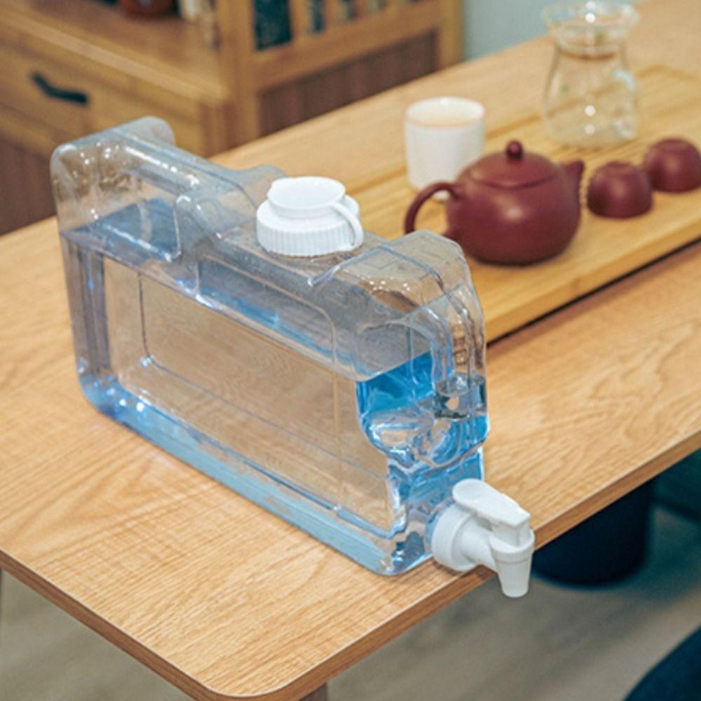 4L Outdoor Drinking Bucket Transparent Camping Water Tank Water Storage Container  Travel Supplies