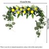Flower Swag, Artificial Lemon Floral Swag, Door Swag Wreath Twig Simulation Hanging Ornament for Home Wedding Wall Door Decoration