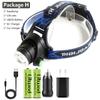 XHP180 2000 000LM Самый яркий светодиодный налобный фонарь с масштабируемой головкой, фонарик, лампа, USB-перезаряжаемый фонарик для кемпинга