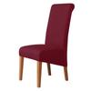 High Back Solid Color Chair Cover XL Size High Elasticity Smooth Fabric Chair Covers for Dining Room Kitchen Stretch Home Decor