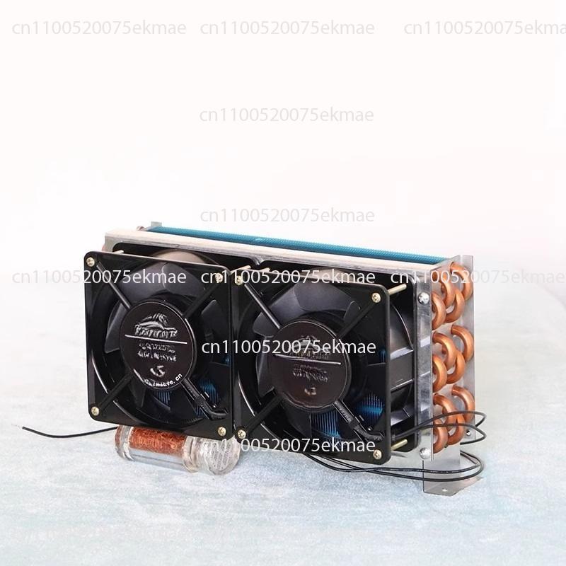 CP4x6x240 Миниатюрный Мини Конденсатор Медный Трубчатый Ребристый Радиатор с Воздушным Охлаждением Холодильный Испаритель с Вентилятором
