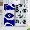 Чехол для телефона с принтом Синий Глаз Удачи и Сглаза для Samsung Galaxy S23 FE S22 Plus S21 S24 S25 Ultra, Прозрачные Мягкие Силиконовые Чехлы Fundas