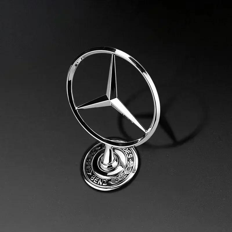 44 мм Хромированная Звезда на Капот Автомобиля Передняя Эмблема Логотип для Mercedes Benz C E S Класса W204 W205 W212 W213 W211 W220 W222 W223