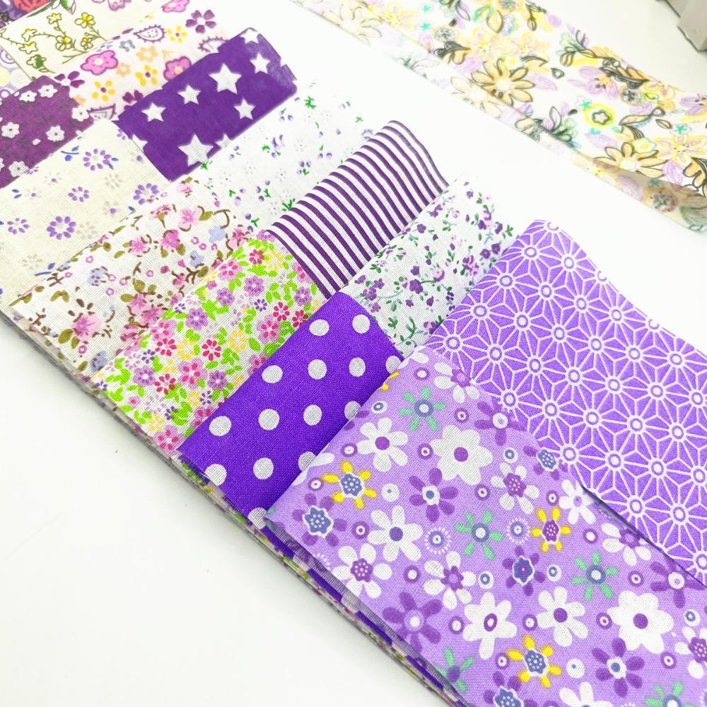 Набор из 40 винтажных предварительно нарезанных рулонов ткани простого переплетения фиолетового цвета, 6,5x50 см, хлопковые полоски для квилтинга и шитья своими руками.