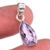 Natural Pink Amethyst Gemstone 925 Solid Sterling Silver Jewelry Pendant 1" q1C34