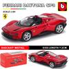 Ббураго 1:64 настоящих Феррари SP1 812 COMPETIZIONE ENZO F40 F12TDF SF90 серия моделей автомобилей детские рождественские подарки мальчику игрушки
