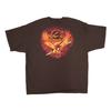 Мужская повседневная графическая ОРАНЖЕВАЯ COTY CHOPPERS MENS FIRE EAGLE ФУТБОЛКА Т...