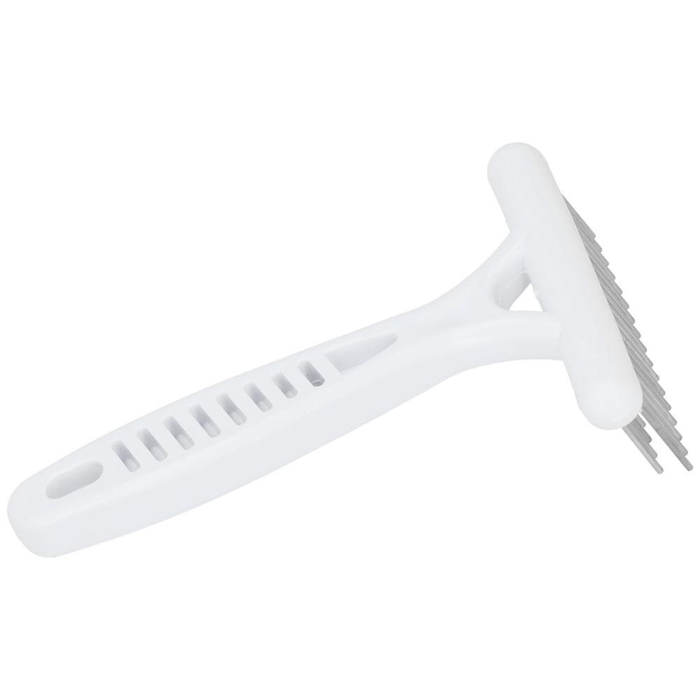 Two Row Teeth Double Row Rake Comb Metal Pins Undercoat Rake Pet Dematting Rake Home Pet Grooming