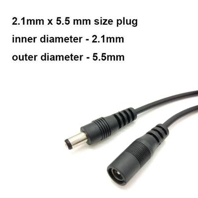 2 шт. 10 м удлинитель питания DC12V разъем 5,5 мм*2,1 мм удлинительный шнур адаптер разъема черный внешний штекер кабель питания