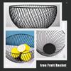 Wire Fruit Basket Metal Bowl Storage Basket Stackable Serving Tray Platter Holders for Snack Vegetables Bread Organizers Black Nice for Home
