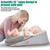 Baby Feeding Support Pillow Infant Lounger Reflux Wedge with Safety Strap Baby Breastfeeding Bottle Feeding Pillow Portable Baby Cushion