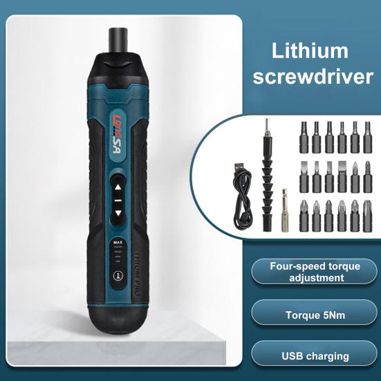 1 комплект, электрическая отвертка с зарядкой через USB, прецизионная многофункциональная беспроводная электрическая отвертка 3,6 В, промышленный набор