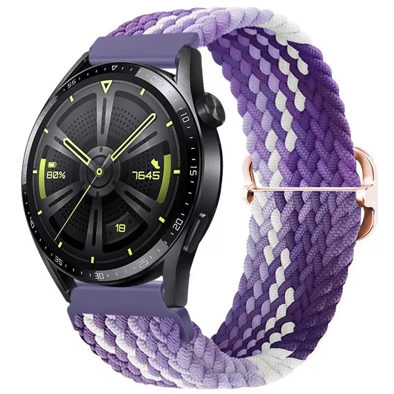 22 мм 20 мм Плетеный нейлоновый ремешок для Huawei Watch 4/3/GT4-3 Samsung Watch 6/5/4/3 Тканевый браслет Наручный ремешок Amazfit GTR 4/GTS4