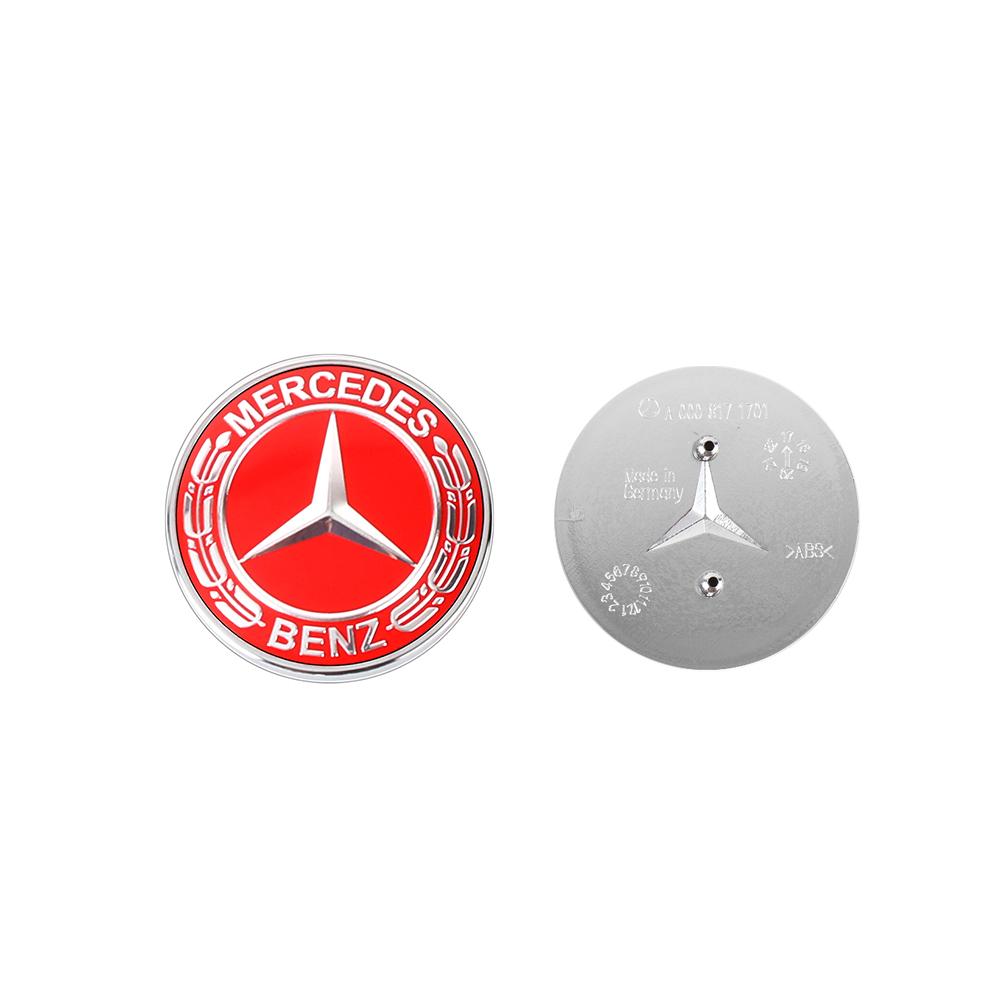 1pcs 57mm Aluminum Car Bonnet  Hood Sticker Auto Accessories For Mercedes Benz AMG W124 W140 W163 W202 W203 W204 W210 W211 W205