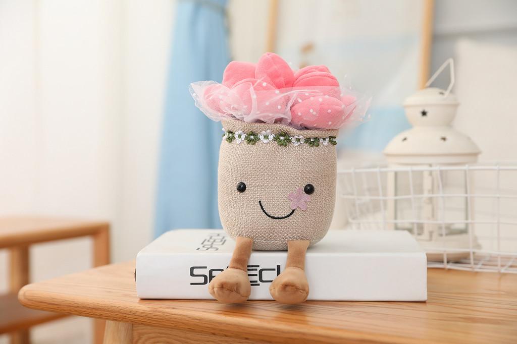 Tulip Mushroom Potted Plush Toy With Pp Cotton Fill And Cartoon Style For Creative Lounge Decor