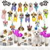 Pet Birthday Theme Party Decoration Dog Cartoon Flag Latte Paper Cup Plate