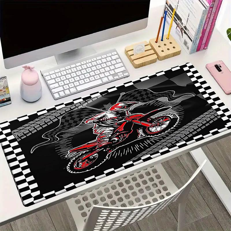 off road motorcycles Theme Mouse Pad, Non Slip Rubber Base, Multifunctional Office & Home Decor, Perfect for Workspace Personalization.