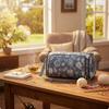 Knitting Bag Double Layer Knitting Project Bag Crochet Hook Case Travel Friendly Craft Organizer Sturdy for Outdoor