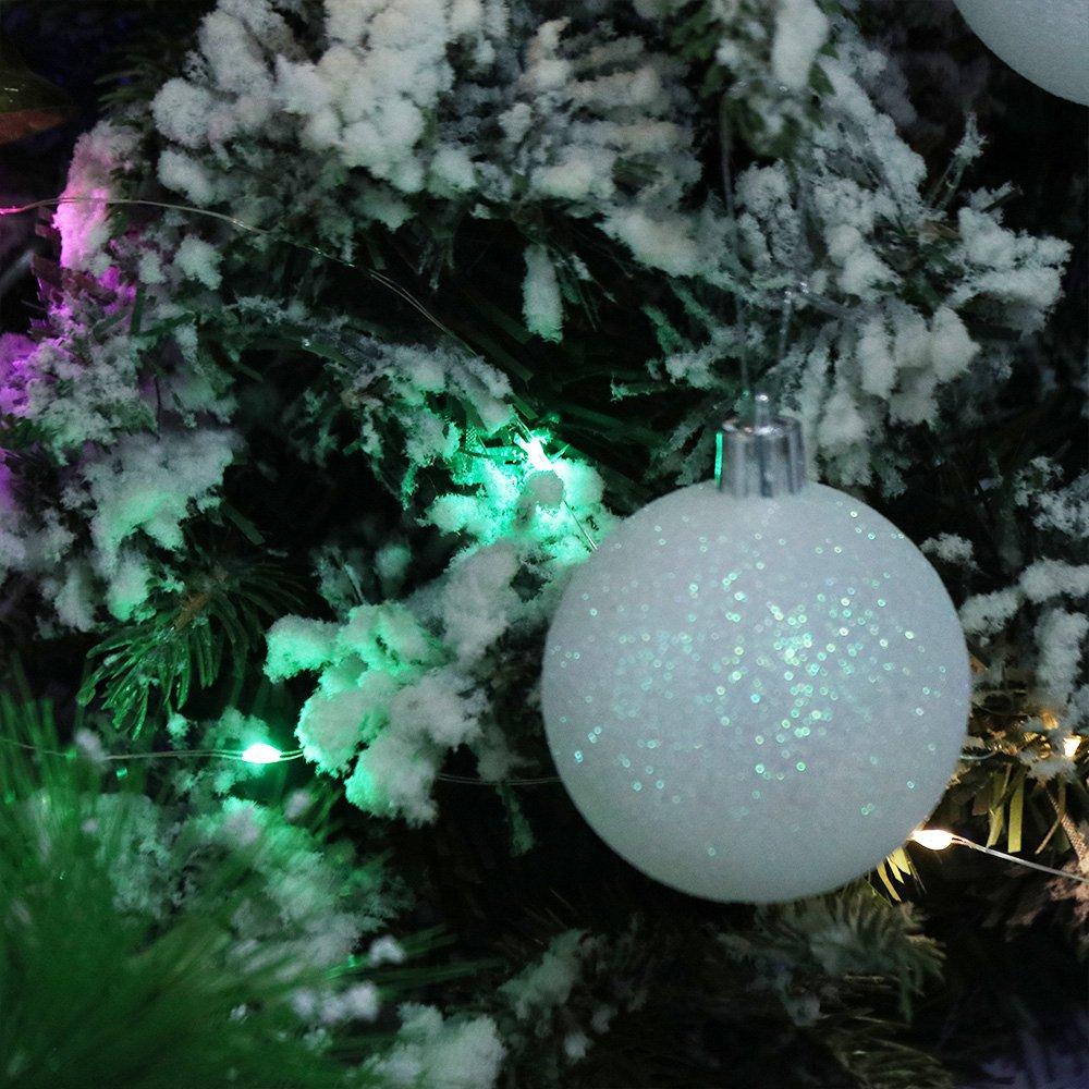 6 шт. 4 см/6 см/8 см Рождественские подвесные шары с блестками, подвески на рождественскую елку, сувениры для вечеринки