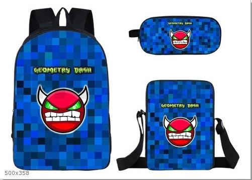 Cartoon Anime Backpack for Kids Lightweight Ergonomic School Bag with Shoulder Bag and Pencil Case 3-Piece Set