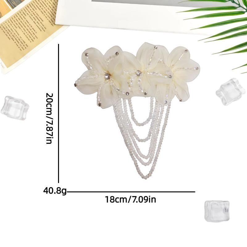 Fashion Beaded Detachable Tassel Flower Patch DIY Sewing Applique for Clothes Shoe Bag Craft Decor 1Pcs
