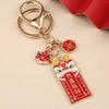 Zinc Zinc Zinc Alloy Lion Dance Keychain Chinese Style Key Lucky Pendant Key Ring Accessory  Women/Men