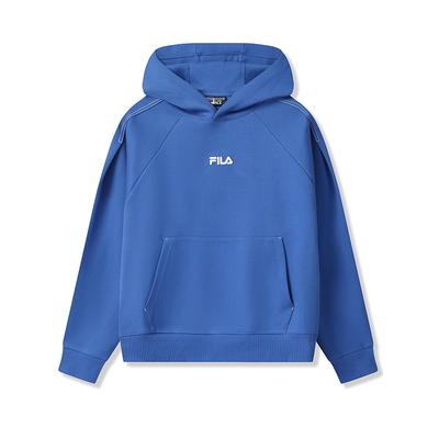 Fila Оригинальный пуловер с капюшоном, вязаный крупной вязкой, с длинным рукавом, унисекс, F51U549205F-BU