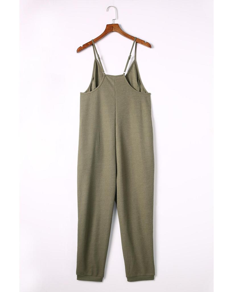 Azura Exchange Комбинезон с V-образным вырезом и карманами