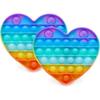 Силиконовая игрушка-антистресс в форме сердца - PHONILLICO - Разноцветная [НАБОР 2 ШТ.] - Взрослый - Для помещения