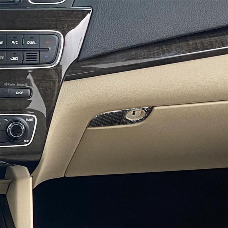 For Kia Cadenza 2014-2016 Auto Styling Accessories Car Interior Decoration Protection Carbon Fiber Sticker