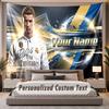 Custom Name Text Tapestry Cristiano Ronaldo Personalized Polyester Wall Tapestry For Bedroom And Room