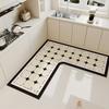 Plastic Stain Resistant Dirt Resistant Kitchen Floor Mat With Good Water Absorption No Fading