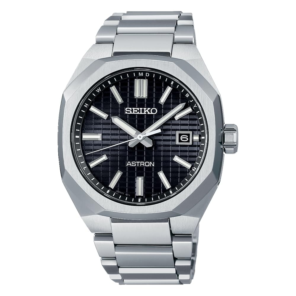 Seiko Astron NEXTER 3-я коллекция Титановые Солнечные Радиоуправляемые Часы, Черный, Серебристый, SBXY063, Мужские, Легкие