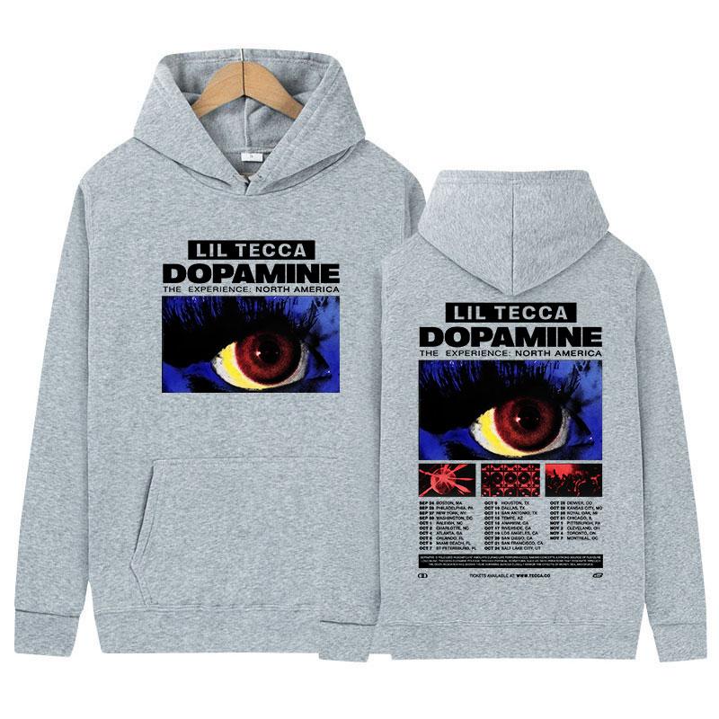 Singer Lil Tecca Dopamne Album 2025 Tour Graphic Hoody Mens Women Fashion Harajuku Sweatshirt Hip Hop Gothic Long Sleeve Hoodies