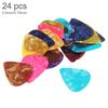 24Pcs Guitar Picks 0.5mm / 0.75mm Smooth Ukulele Guitar Plectrum with Box