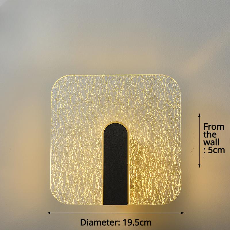 Легкий роскошный домашний настенный светильник, акриловый настенный светильник, круглый золотой светодиодный настенный светильник для гостиной, спальни, прикроватная лестница