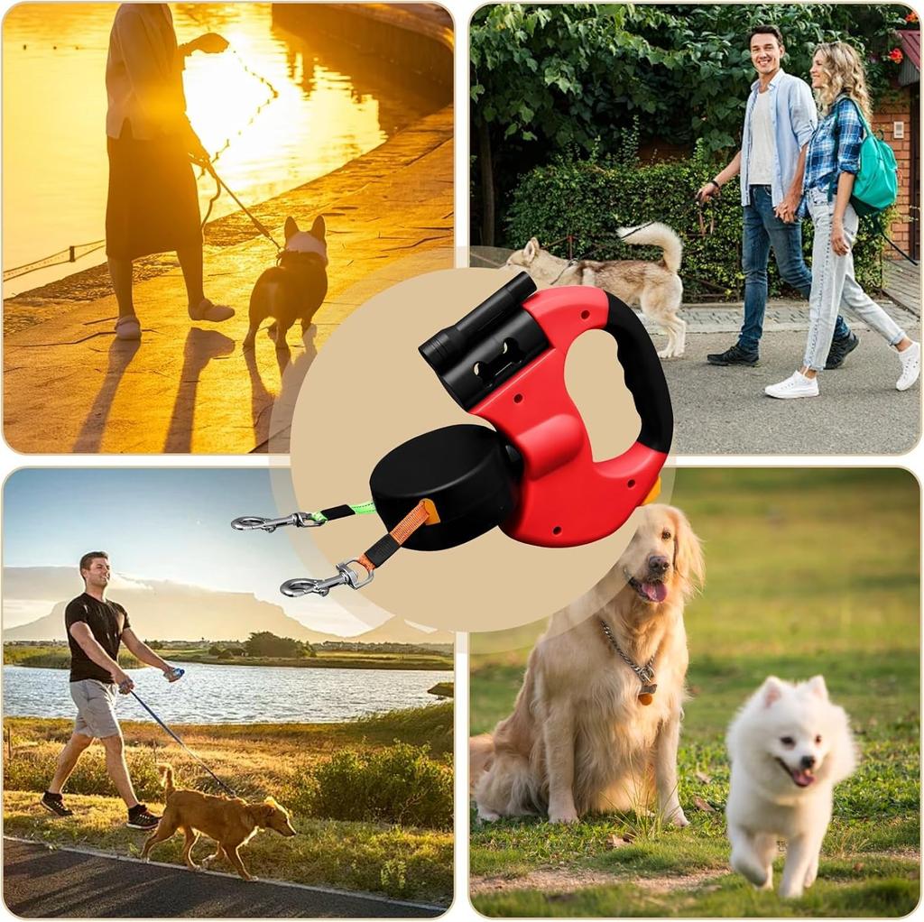 Трос для выгула собак от одного до двух собак, плюшевый ошейник для средних и маленьких собак, померанский шпиц, двойной автоматический выдвижной трос для выгула собак