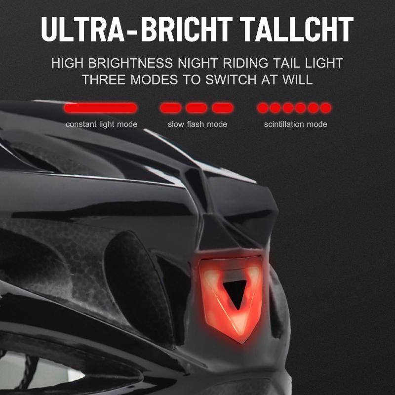 Eastinear Bicycle Helmet Adult Men and Women Outdoor Highway Mountain Biking Helmet With Magnetic Goggles and Shiny Tail Lights