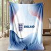 England Football Printed Flannel Blanket Skin Friendly Warm Decorative Throw for Indoor Couch Bed Daily Use