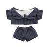 COZENTA Doll Plush Toy Clothes Plush Clothes Shirt Pants Suit Tie Set Cute 10cm (Navy)