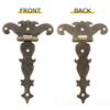 2pcs Cabinet Door Area Butt Hinges Classic Style Brass Plated Large Hinge Big Decorative Jewelry Wooden Box Furniture Fittings 11369mm
