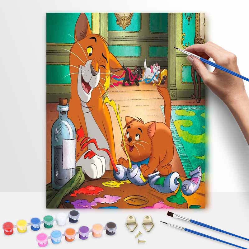 Disney Oil Painting Art Hobby Cultivating Gifts Home Decoration Creative Feline Fun 129