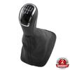 Для Skoda Fabia 1 MKI 2000 2001 2002 2003 2004 2005 2006 2007 2008 Автостайлинг 5-ступенчатая ручка переключения передач автомобиля с кожаным чехлом