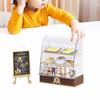 Miniature Bakery Display Case with Dessert Figurine Set for Dollhouse Bakery Store Display Kids Pretend Play Kitchen Toy